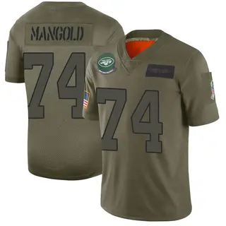 New York Jets Youth Nick Mangold Limited 2019 Salute to Service Jersey - Camo