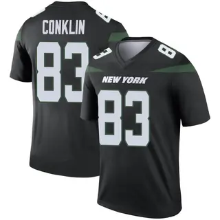 New York Jets Youth Tyler Conklin Legend Stealth Color Rush Jersey - Black
