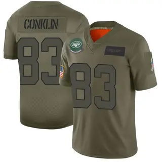 New York Jets Youth Tyler Conklin Limited 2019 Salute to Service Jersey - Camo