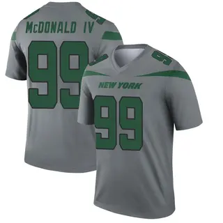 New York Jets Youth Will McDonald IV Legend Inverted Jersey - Gray
