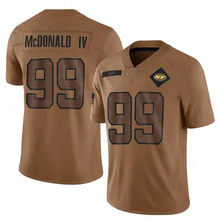 New York Jets Youth Will McDonald IV Limited 2023 Salute To Service Jersey - Brown