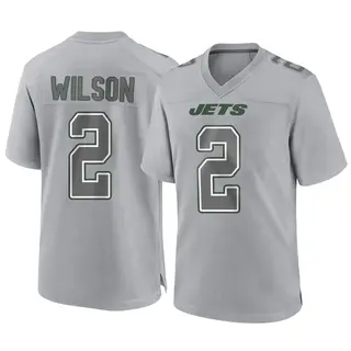 New York Jets Youth Zach Wilson Game Atmosphere Fashion Jersey - Gray