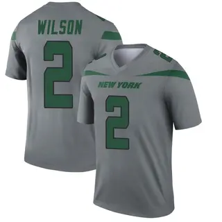 New York Jets Youth Zach Wilson Legend Inverted Jersey - Gray