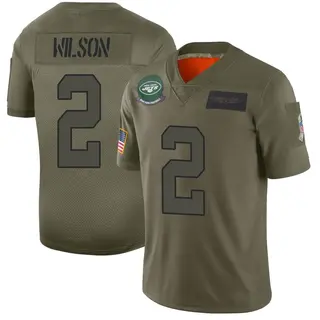 New York Jets Youth Zach Wilson Limited 2019 Salute to Service Jersey - Camo