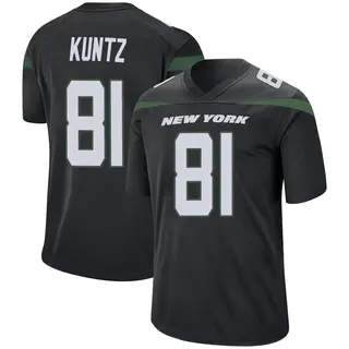 New York Jets Youth Zack Kuntz Game Stealth Jersey - Black