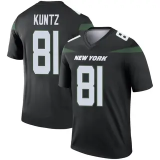 New York Jets Youth Zack Kuntz Legend Stealth Color Rush Jersey - Black