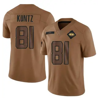 New York Jets Youth Zack Kuntz Limited 2023 Salute To Service Jersey - Brown